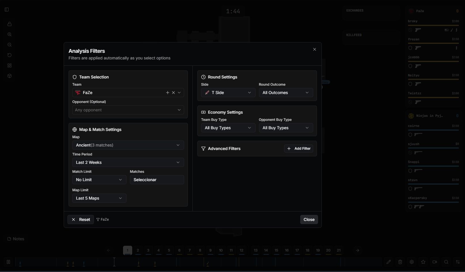 Adding multiple teams with the + button